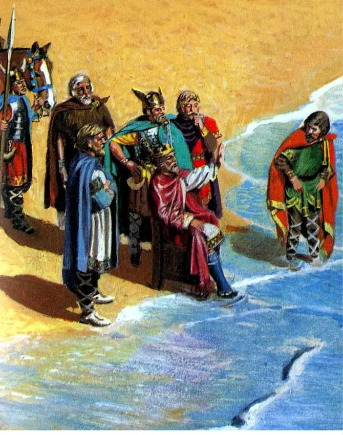 Story on King Canute and Sea Waves
