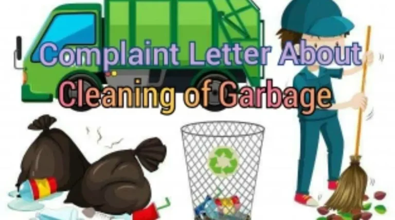 Complaint letter about garbage problem in your locality