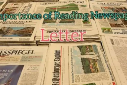 Letter on importance of reading newspaper
