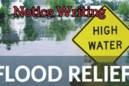Notice Writing on Flood Relief Fund