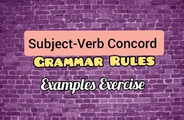 Subject verb Concord grammar rules