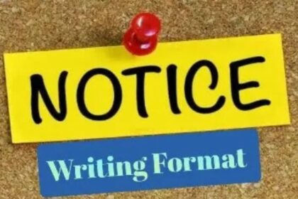 how to write notice notice writing format